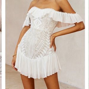 selfie leslie dreamy off-shoulder mini dress